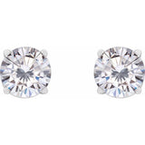 Platinum 5.5 mm Stuller Lab-Grown Moissanite Earrings