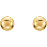 14K Yellow 8 mm Ball Earrings