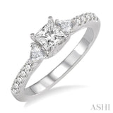 3/8 Ctw Diamond Semi-Mount Engagement Ring in 14K White Gold