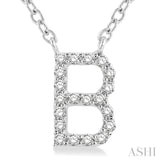 'B' Initial Diamond Pendant