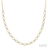 1 Ctw Round Cut Diamond Open Link Necklace in 14K Yellow Gold