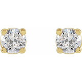 14K Yellow Gold 1/3 CTW Lab-Grown White Diamond Earrings