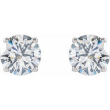 14K White Gold 2 1/2 CTW Lab-Grown White Diamond Earrings