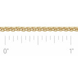 14K Yellow Recycled Metal 1.8 mm Wheat Chain by the Inch