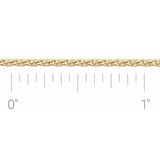 14K Yellow Recycled Metal 1.5 mm Wheat Chain by the Inch