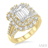 Semi-Mount Halo Diamond Engagement Ring