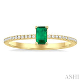 Gemstone & Petite Diamond Fashion Ring