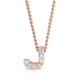 Rose Gold Finish Initial Pendant