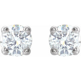 Sterling Silver 1/6 CTW Natural White Diamond Earrings