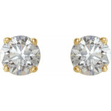 14K Yellow Gold 1/6 CTW Natural Diamond Earrings