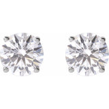 14K White Gold 2 1/2 CTW Lab-Grown White Diamond Earrings