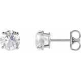 14K Rose Gold 7 mm Natural Smoky Quartz Earrings