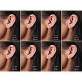 14K White Gold 7 mm Natural Pink Morganite Earrings