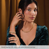 14K Yellow 8 mm Lab-Grown Aqua Sapphire Stud Earrings