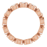 14K Rose 1 1/6 CTW Natural Diamond Eternity Band Size 6.5